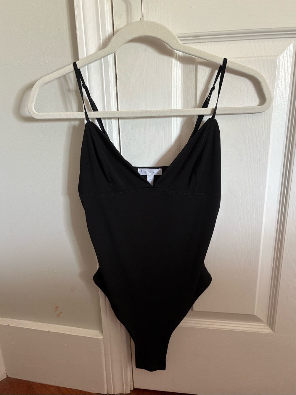 Black Women's Bodysuit with Adjustable Straps